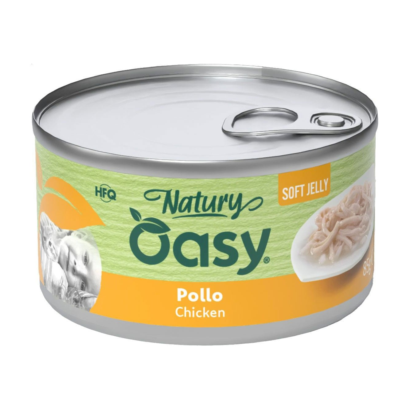 Вологий корм для дорослих котів Oasy Cat Wet Natury з куркою в желе, 85 г